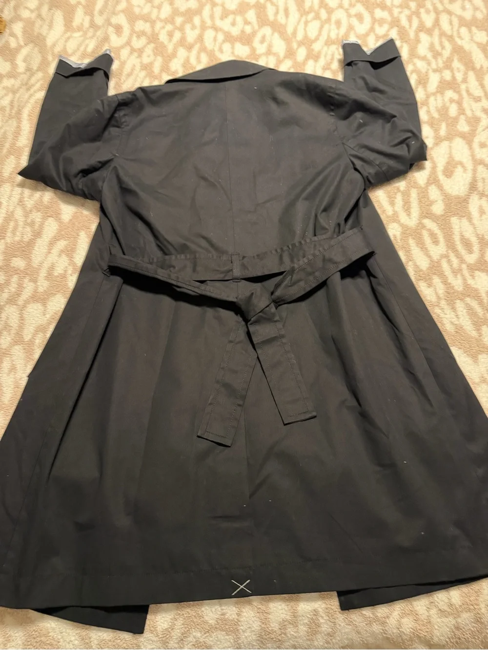 Black womens j crew Double-Breasted Trench Coat
